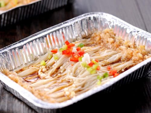 马尔康锡纸烤金针菇